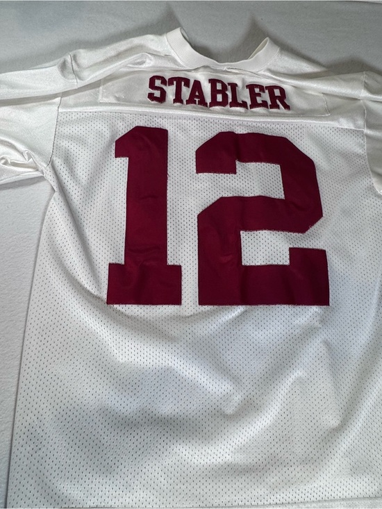 Nike Other - Nike White Football Jersey with Maroon Number 12 & STABLER